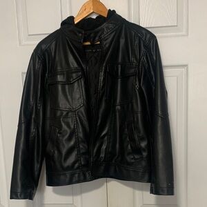 Youth Nevada Black faux Leather Jacket